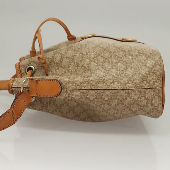 CELINE Macadam Canvas Shoulder Bag Pvc Beige Gold - Picture 5 of 13